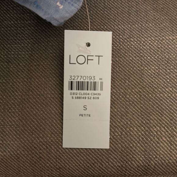 LOFT Petite Clip Chambray Dolman Everyday Shirt - Picture 7 of 7